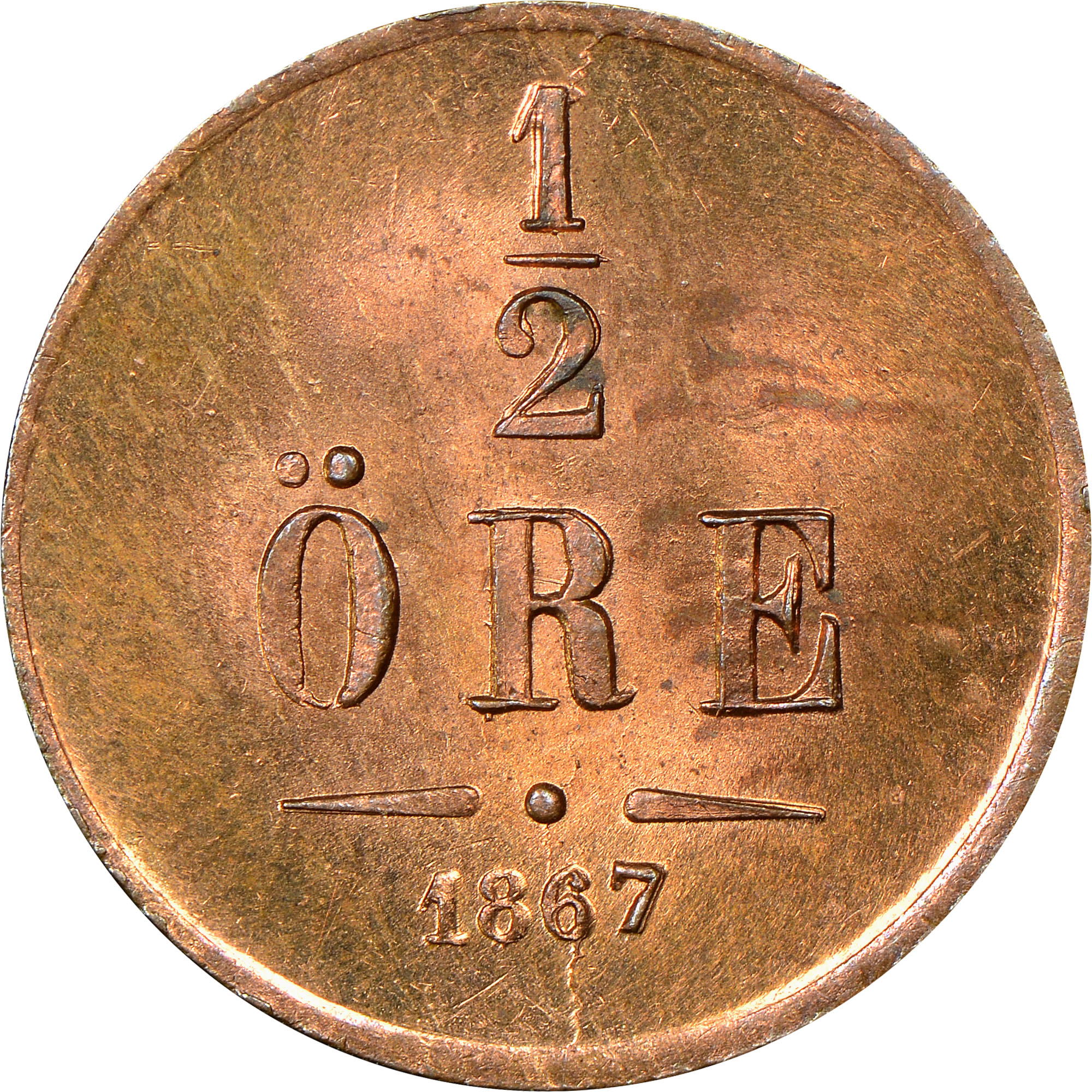 Sweden 1/2 Öre KM 715 Prices & Values | NGC