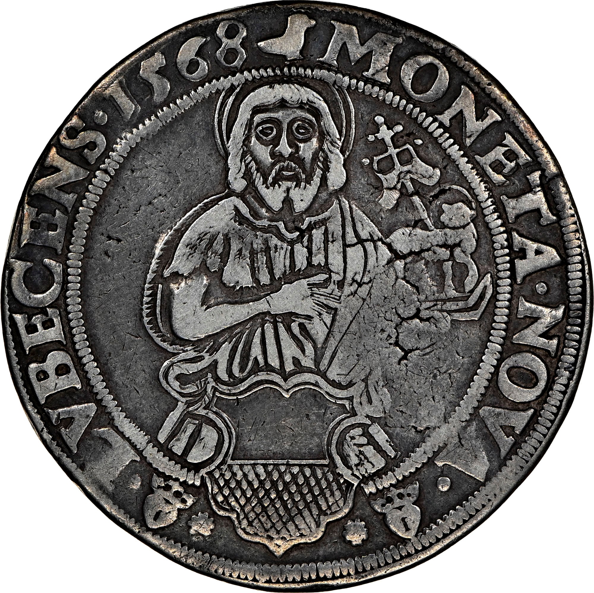 German States LUBECK Thaler, 27 Schilling, 6 Pfennig MB 136 Prices & V