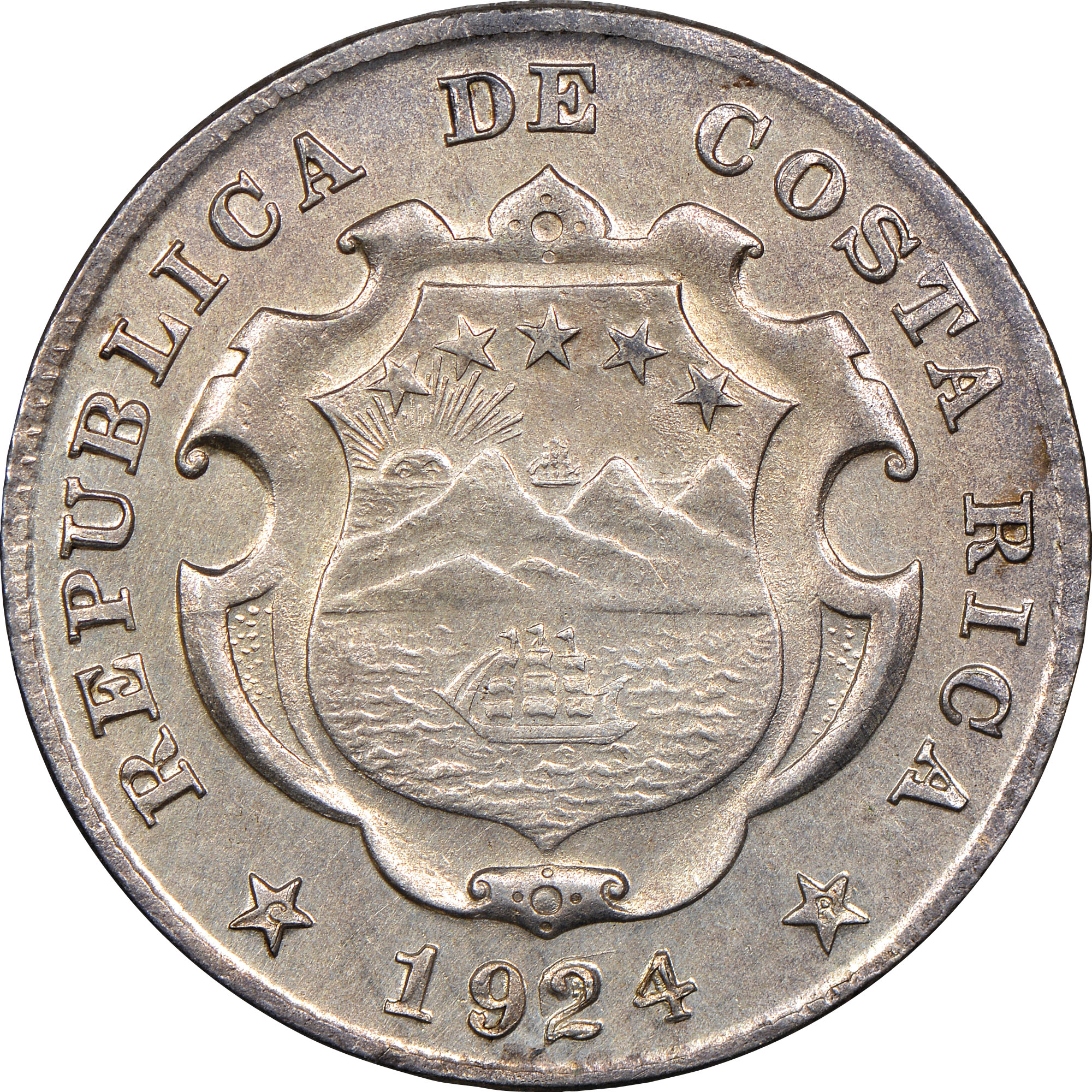 Costa Rica 25 Centimos KM 168 Prices & Values NGC