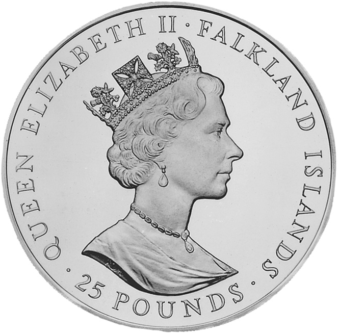 Falkland Islands 25 Pounds KM 20 Prices & Values NGC