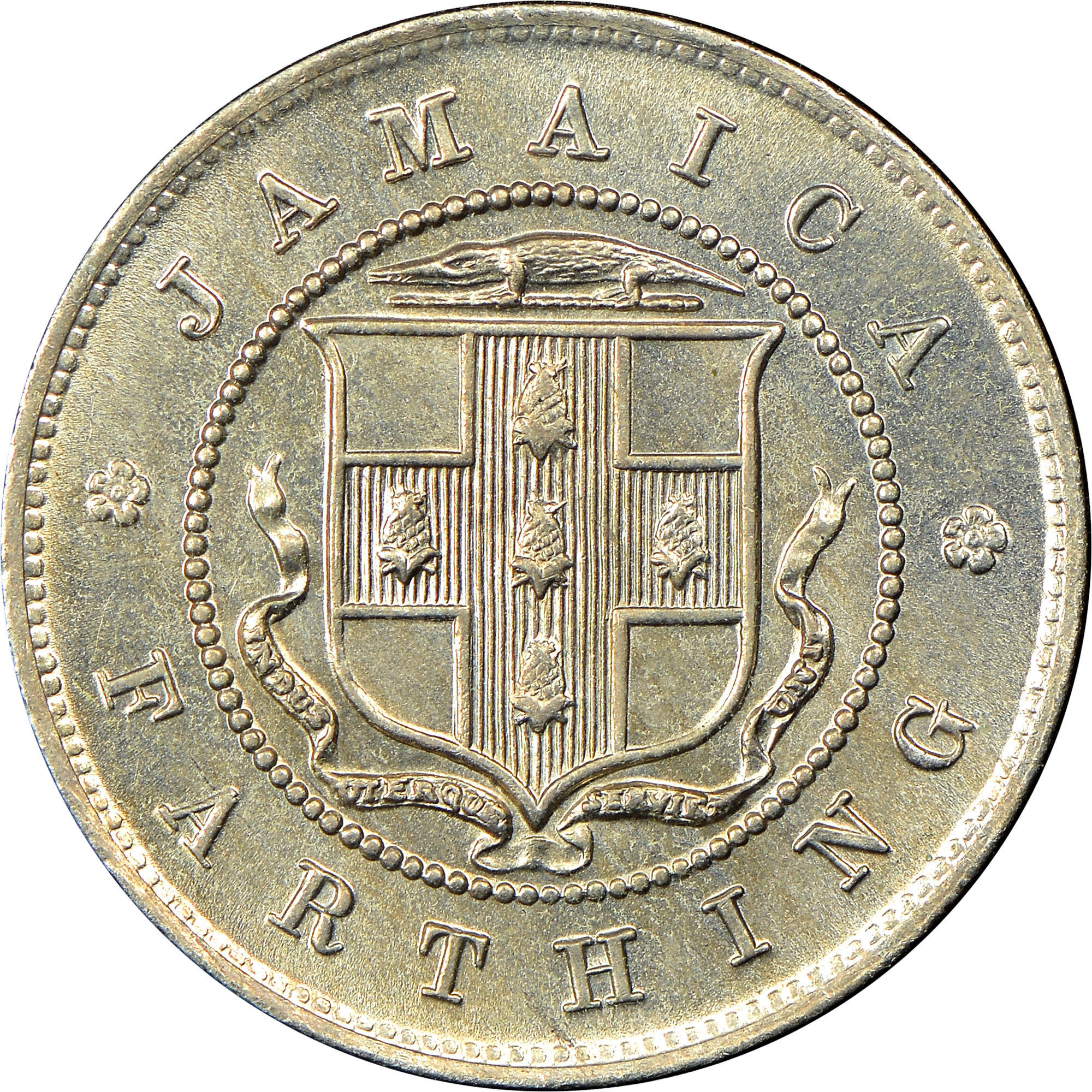 ロック　西アフリカ　キシ族　鉄貨幣　25センチ　インド灯火器1点 Jamaica Farthing KM 24 Prices & Values | NGC