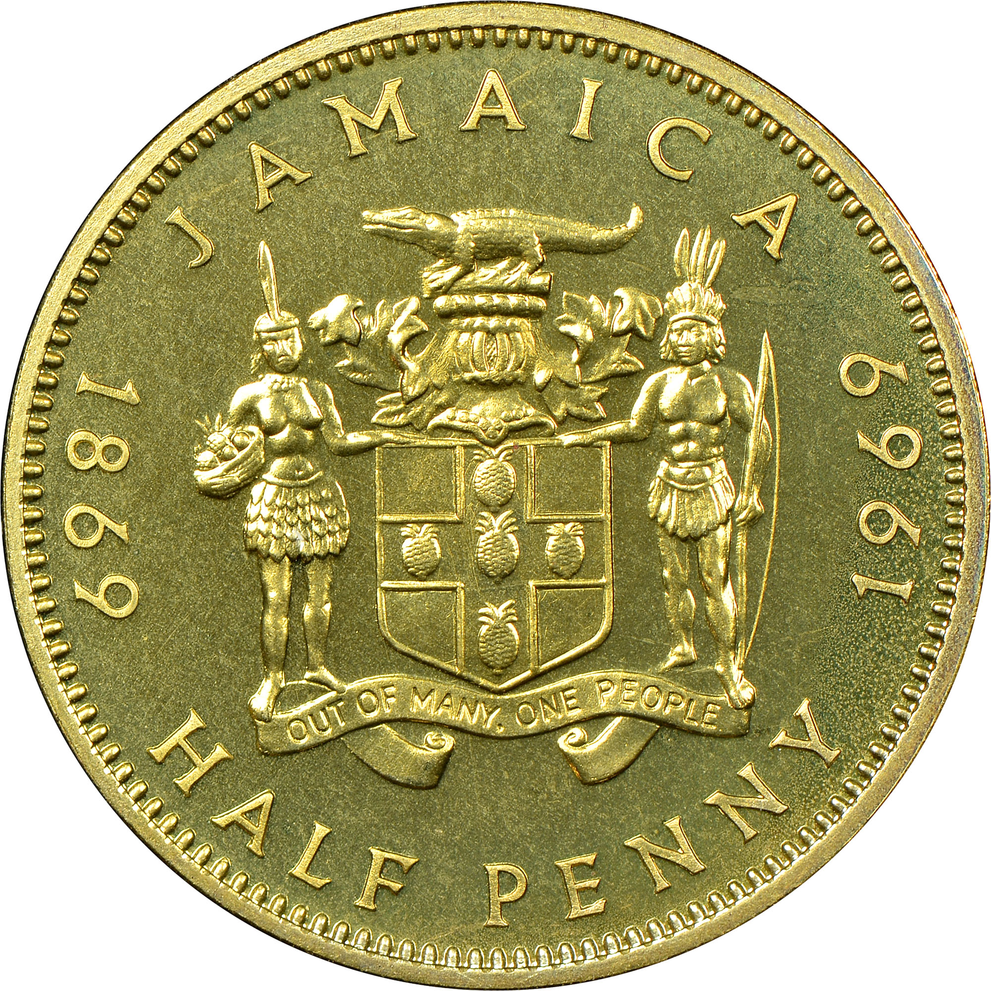 Jamaica 1/2 Penny KM 41 Prices & Values NGC