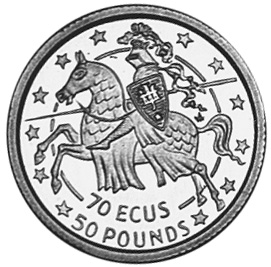Gibraltar 70 Ecus-50 Pounds KM 75 Prices & Values | NGC