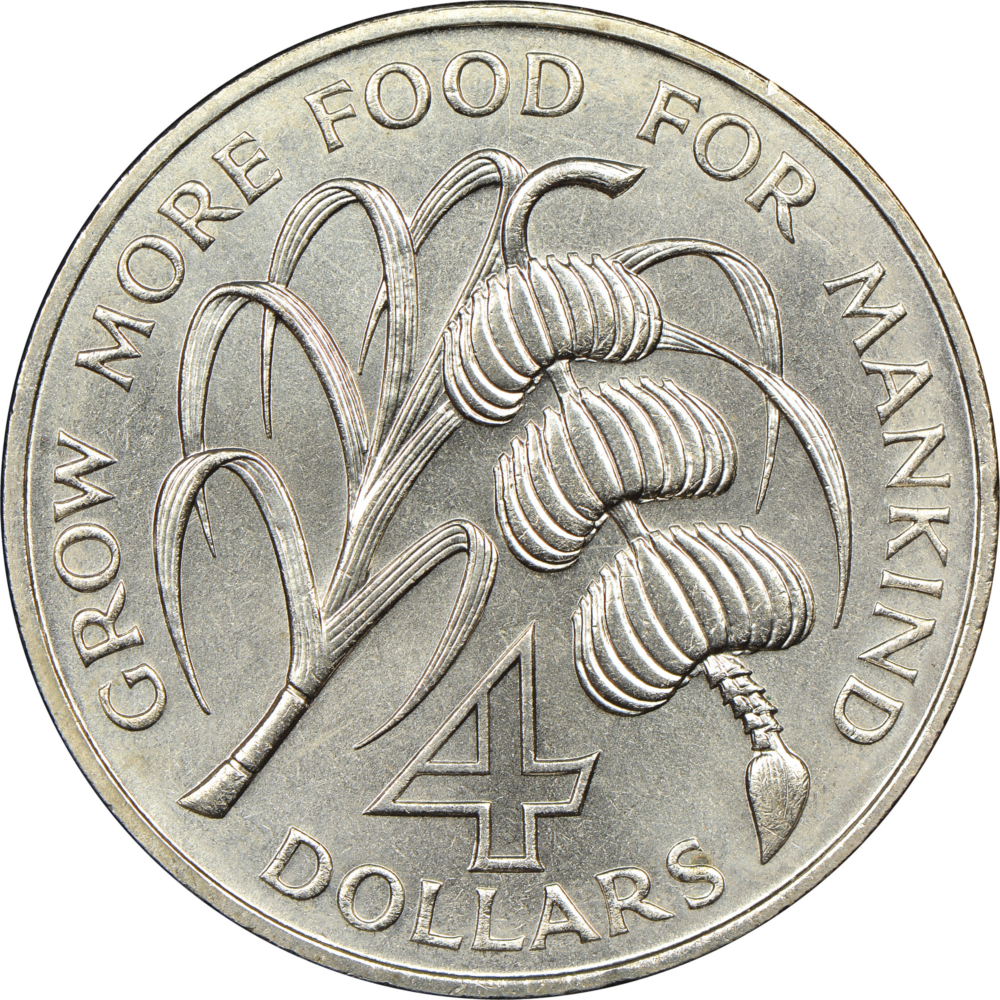 グレナダ 記念硬貨 4ドル カリブ開発銀行　Grenada 4 Dollars (FAO) - Grenada – Numista