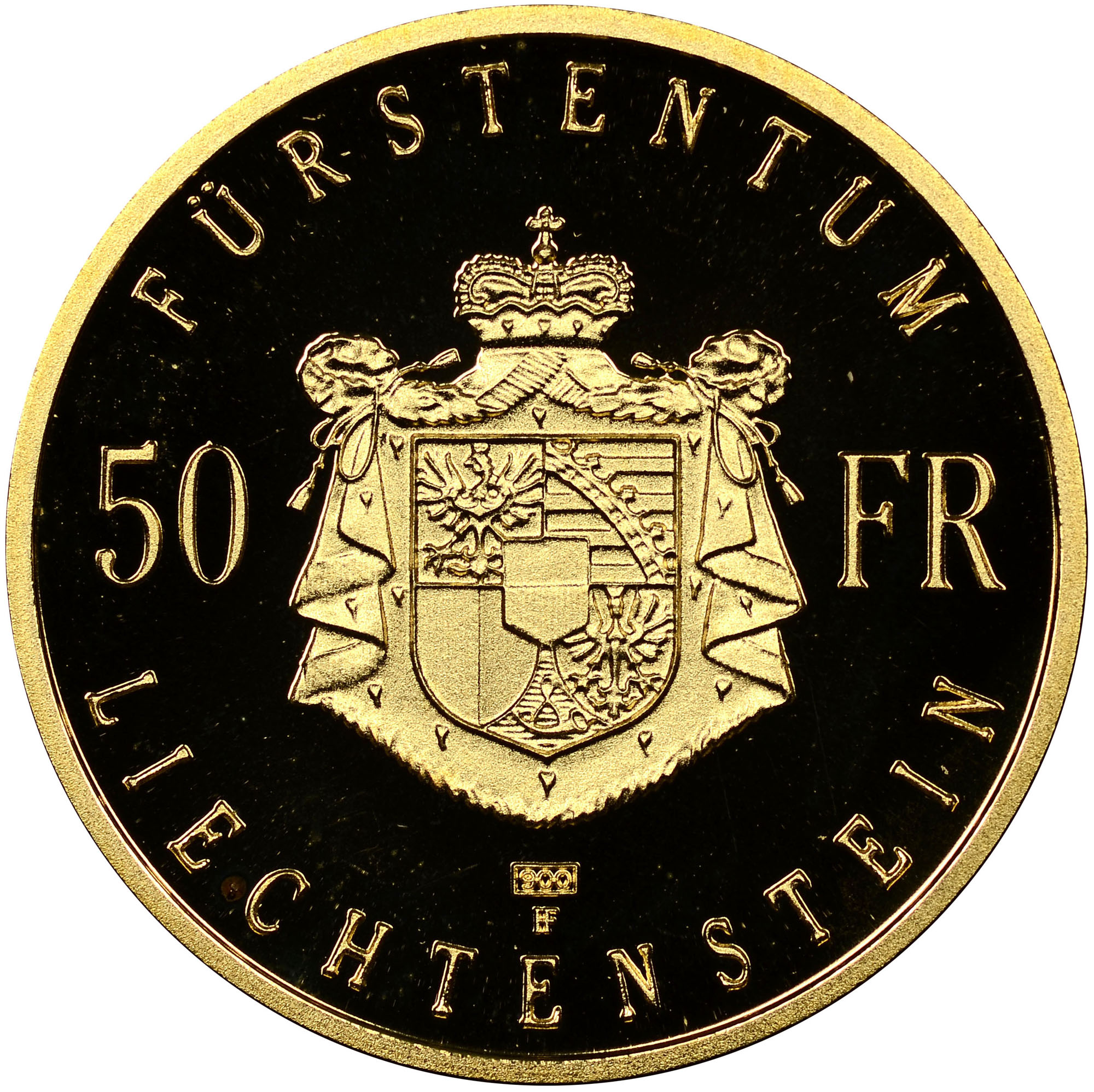 Liechtenstein 50 Franken Y 23 Prices & Values | NGC