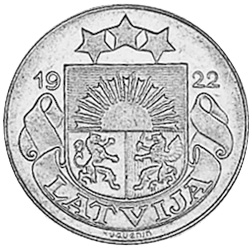 Latvia 20 Santimu KM 5 Prices & Values | NGC