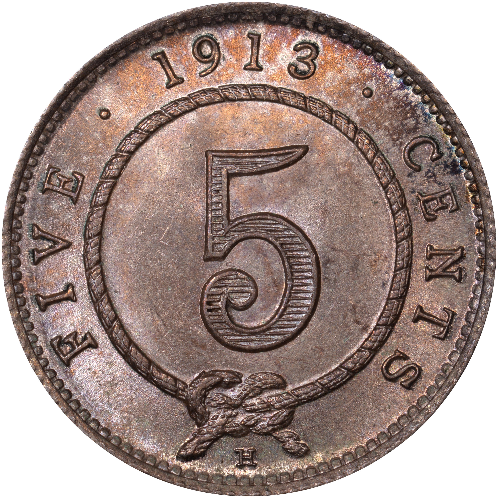 Sarawak 5 Cents KM 8 Prices & Values | NGC