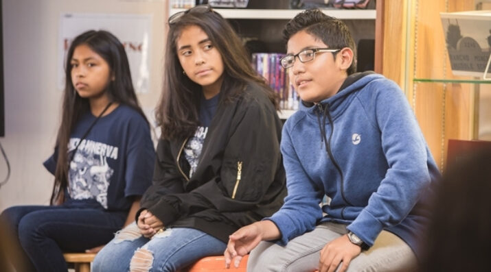 Vista middle school students