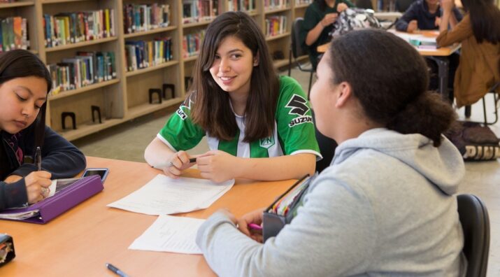 students collaborate