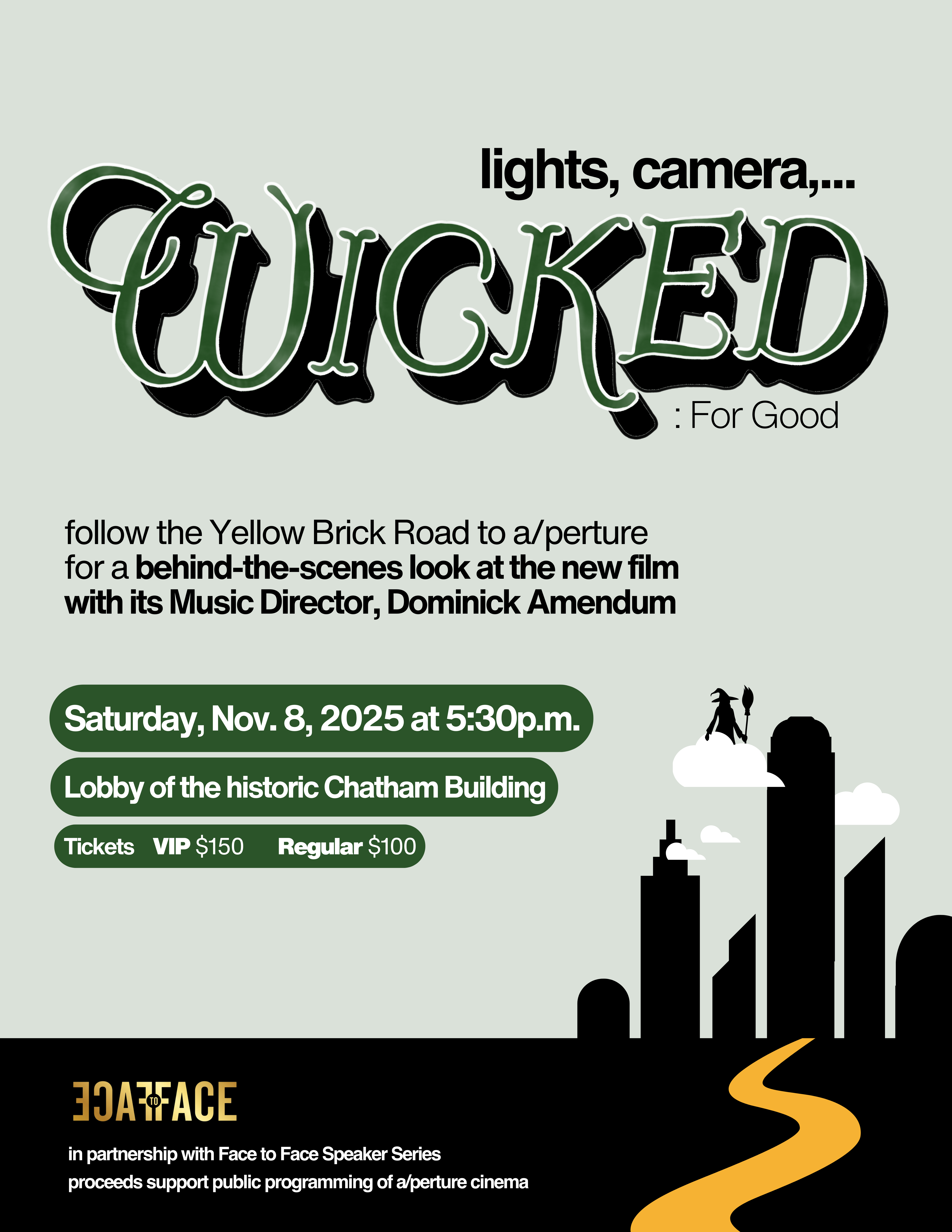 Poster for Lights, Camera…WICKED: FOR GOOD