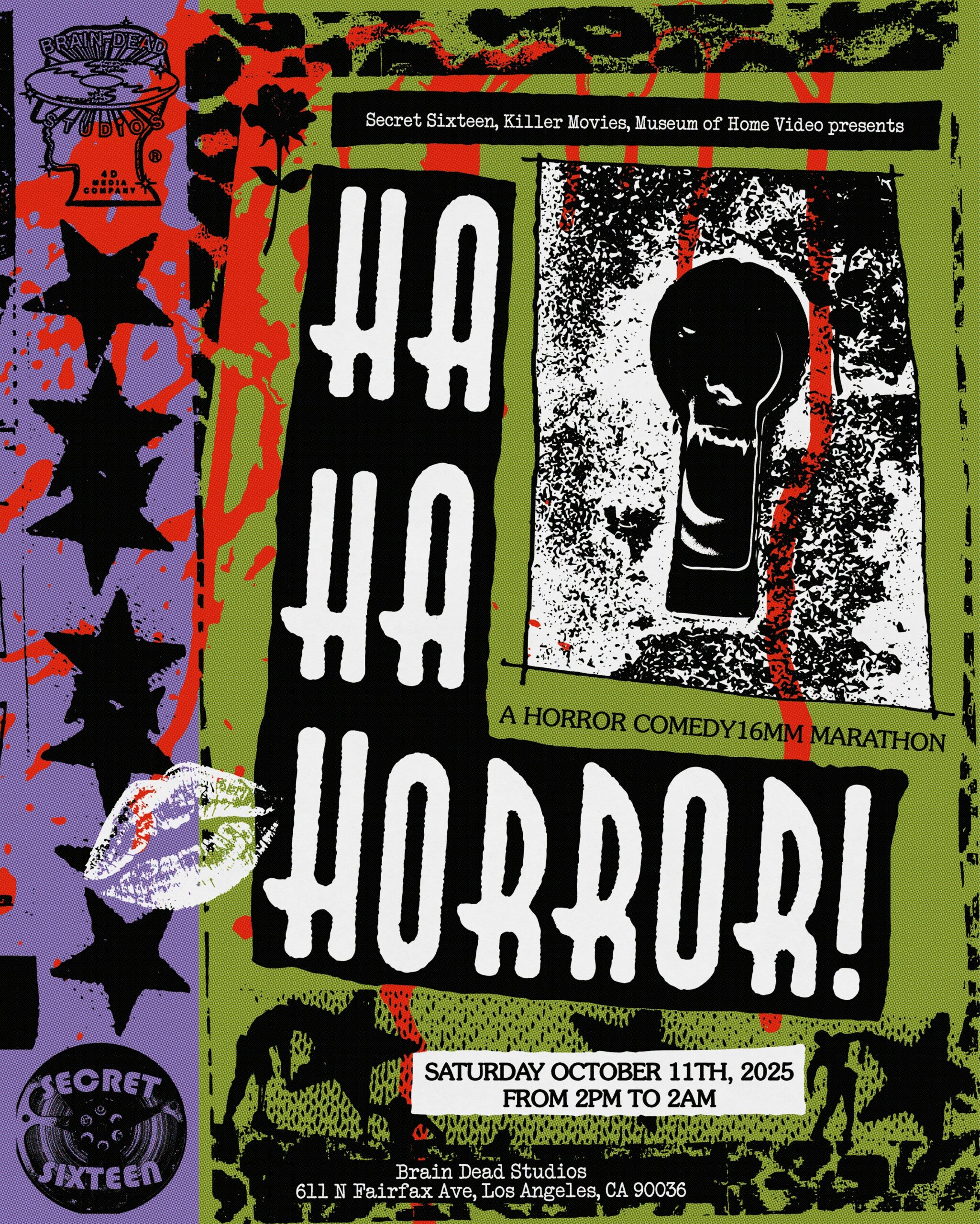 版画 death nyc BA726 SECRET SIXTEEN: HA-HA HORROR 16mm Movie Marathon – Brain