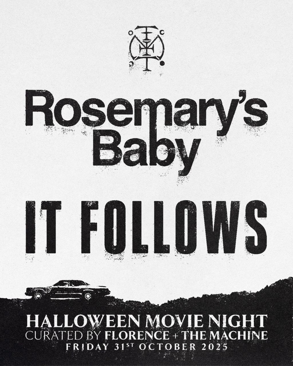 Poster for Florence + The Machine presents Rosemary’s Baby & It Follows
