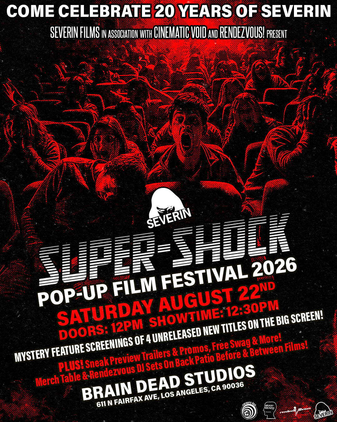 Poster for Severin’s Super-Shock Pop-Up Film Festival 2026