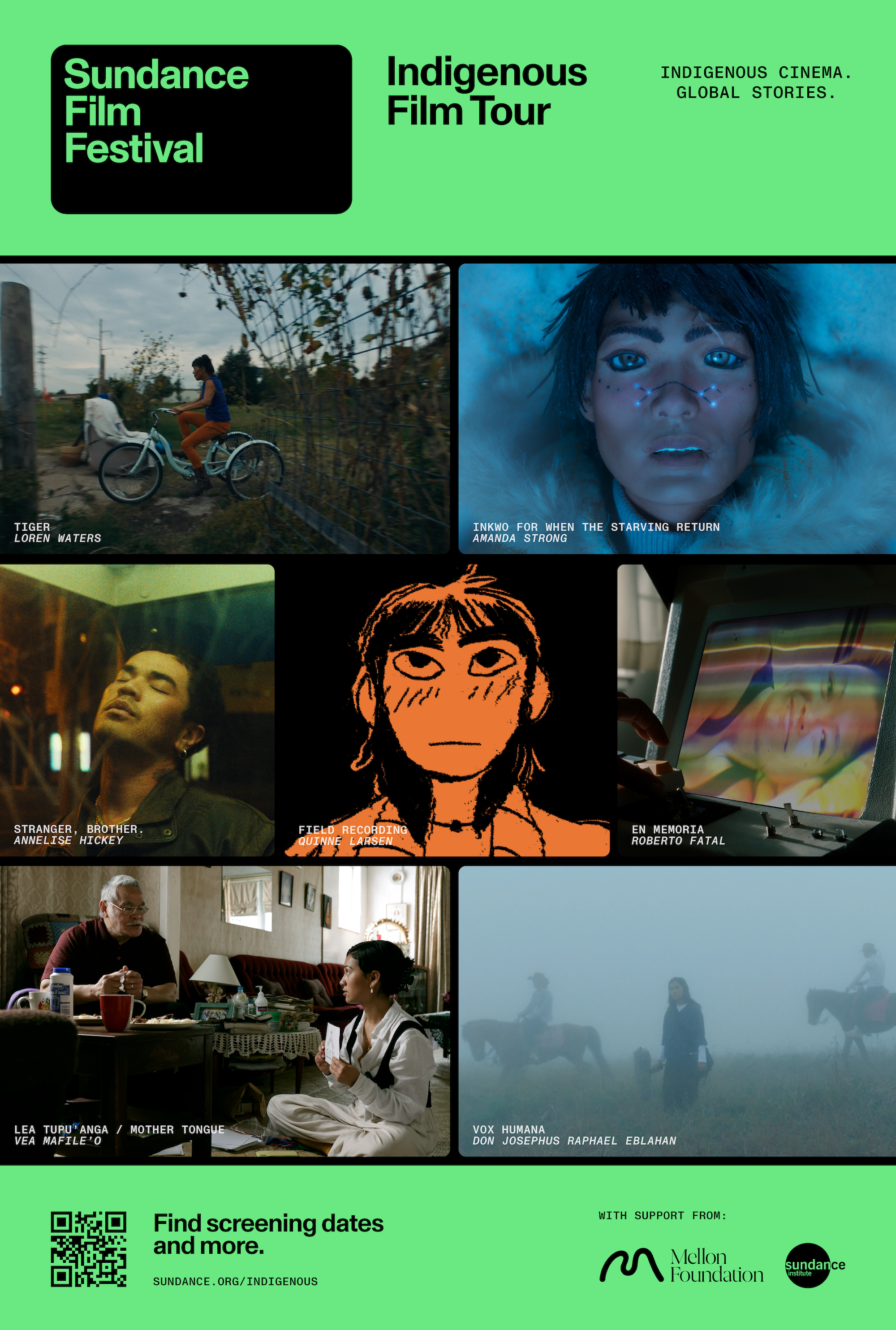 Poster for 2025 Sundance Institute Indigenous Film Tour