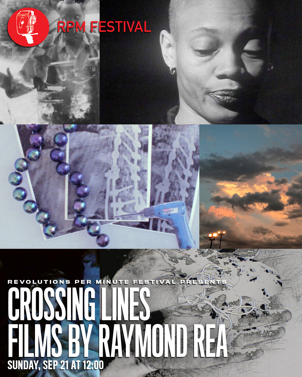 Poster for RPM Fest Presents Crossing Lines, Films by Raymond Rea