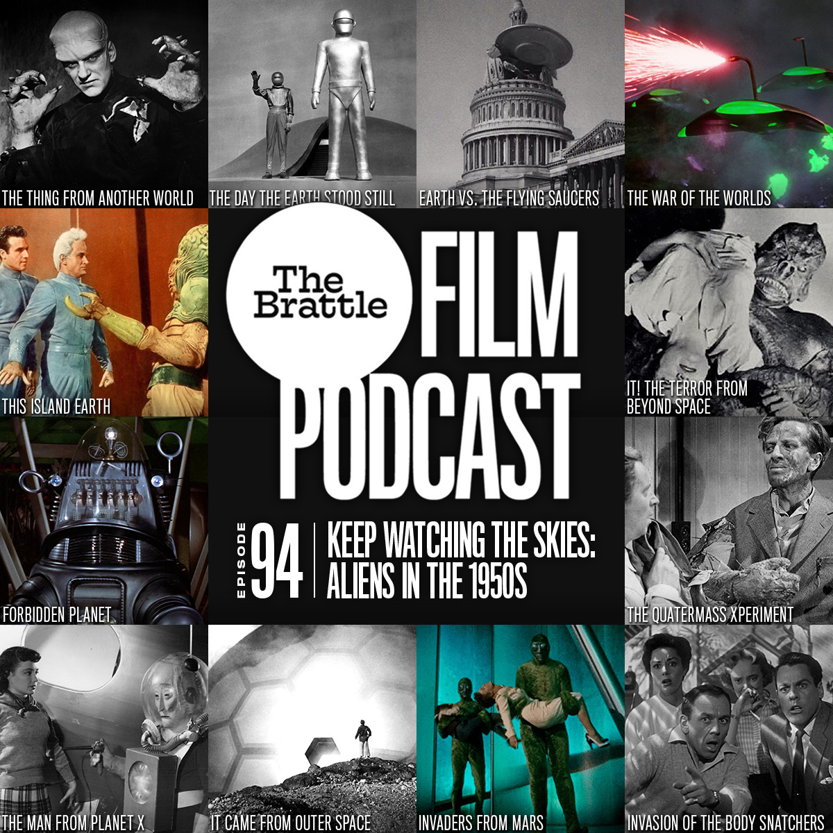collage graphic with poster images from some of the films discussed in this episode of our podcast