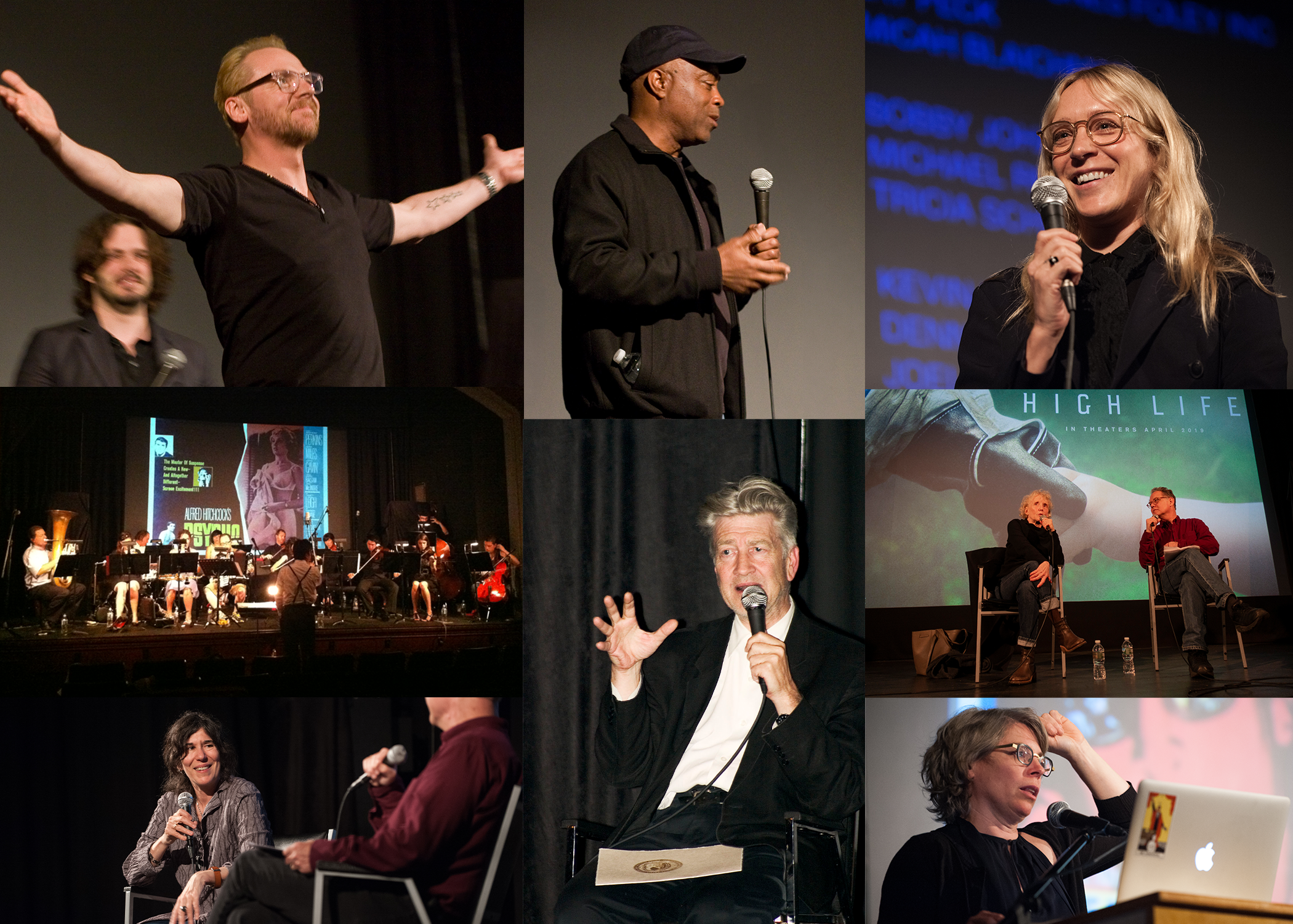 A collage of celebrity guests on The Brattle stage.