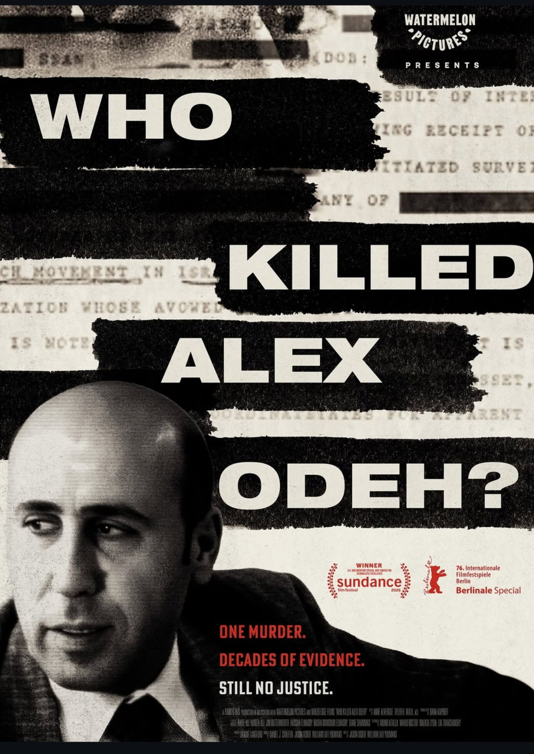 Poster for WHO KILLED ALEX ODEH? Special Screening with Filmmakers!