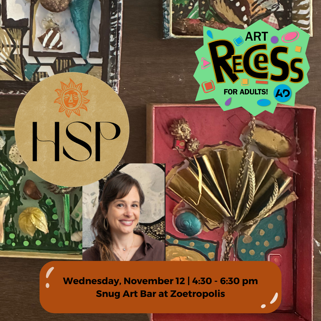 Poster for PCAD November Art Recess for Adults!