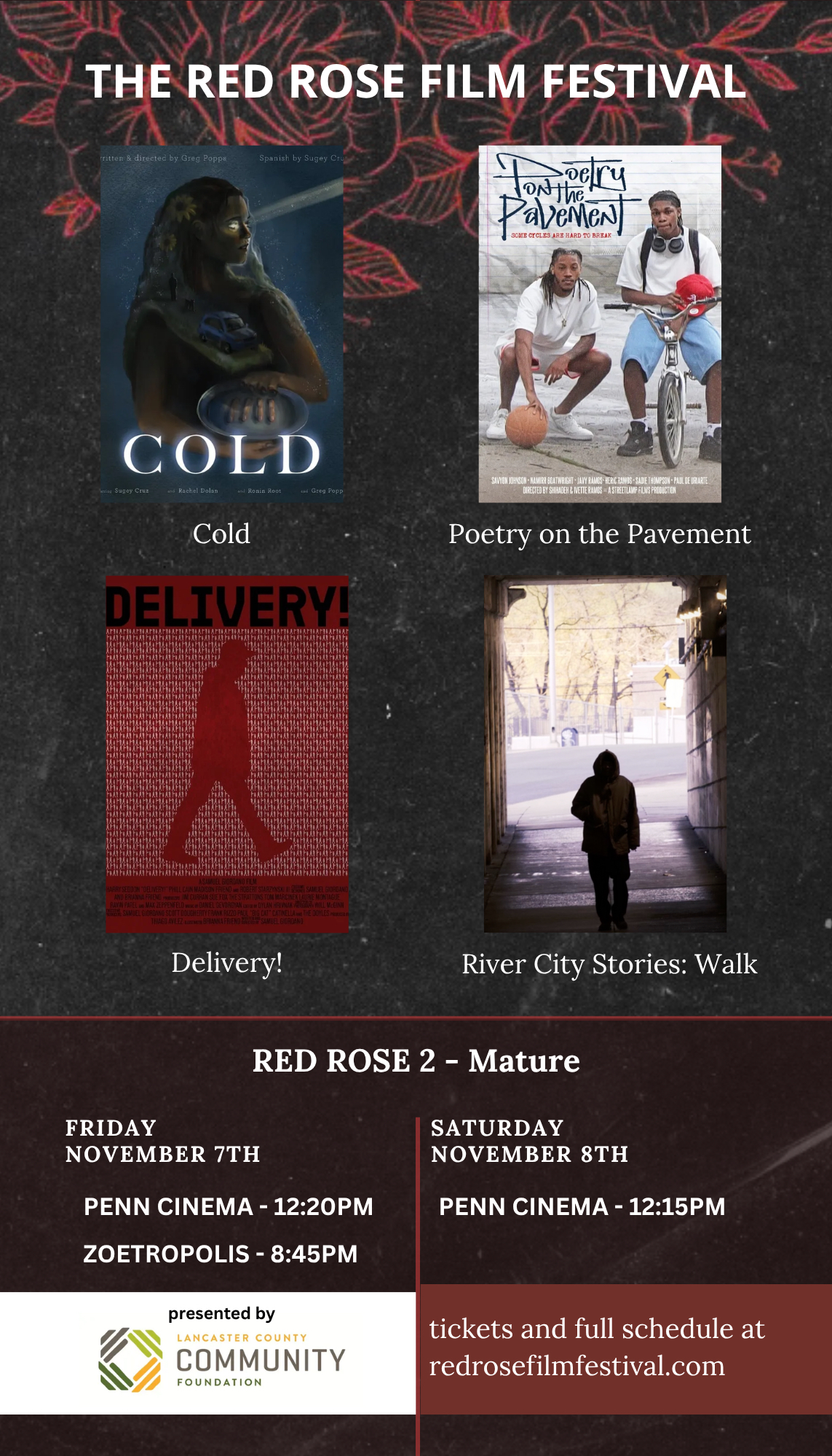 Poster for Red Rose Film Festival 2025 Block 2