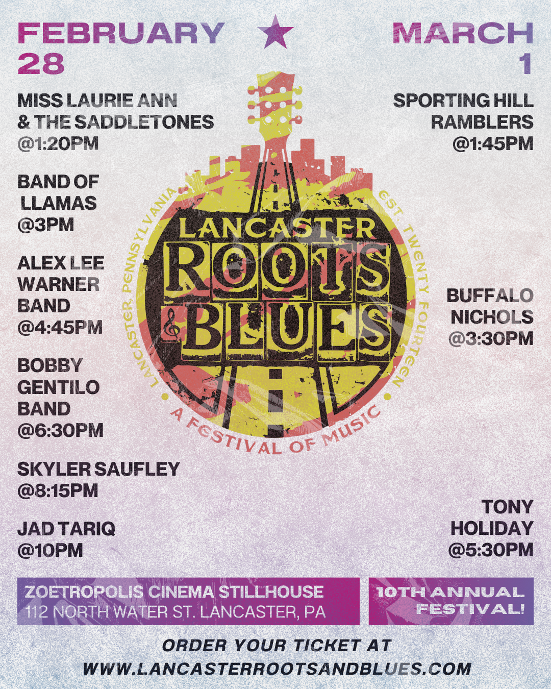 Poster for Lancaster Roots & Blues