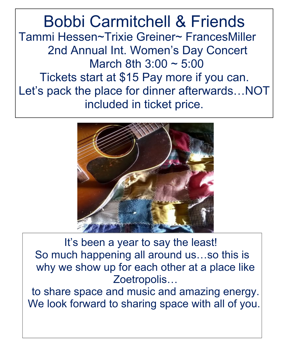 Poster for Bobbi Carmitchell & Friends