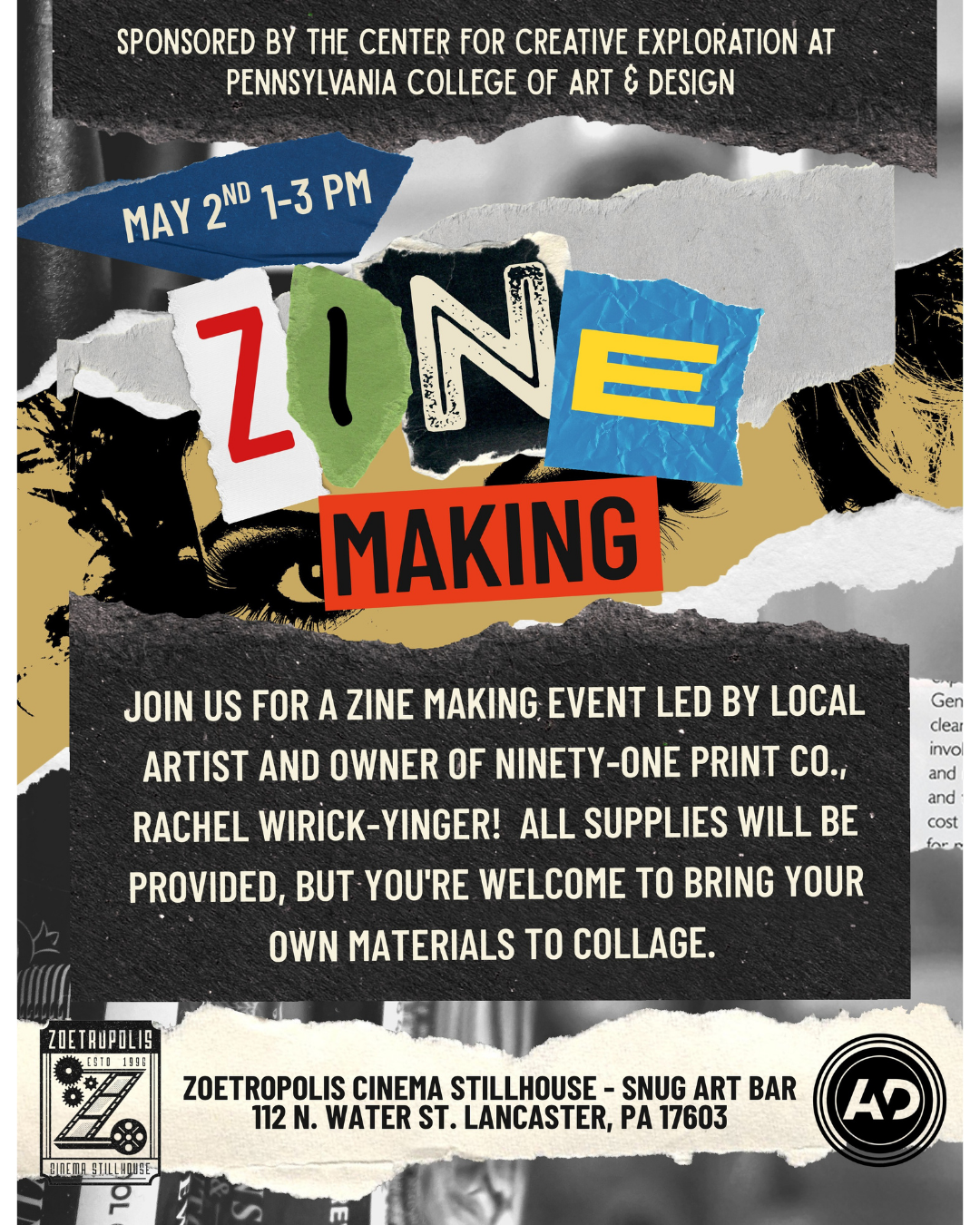 Poster for Art Lunch with PCAD: 30th Anniversary Special