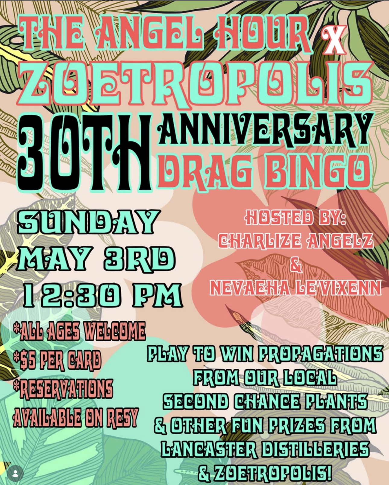 Angel Hour Drag Bingo- 30th Anniversary Special