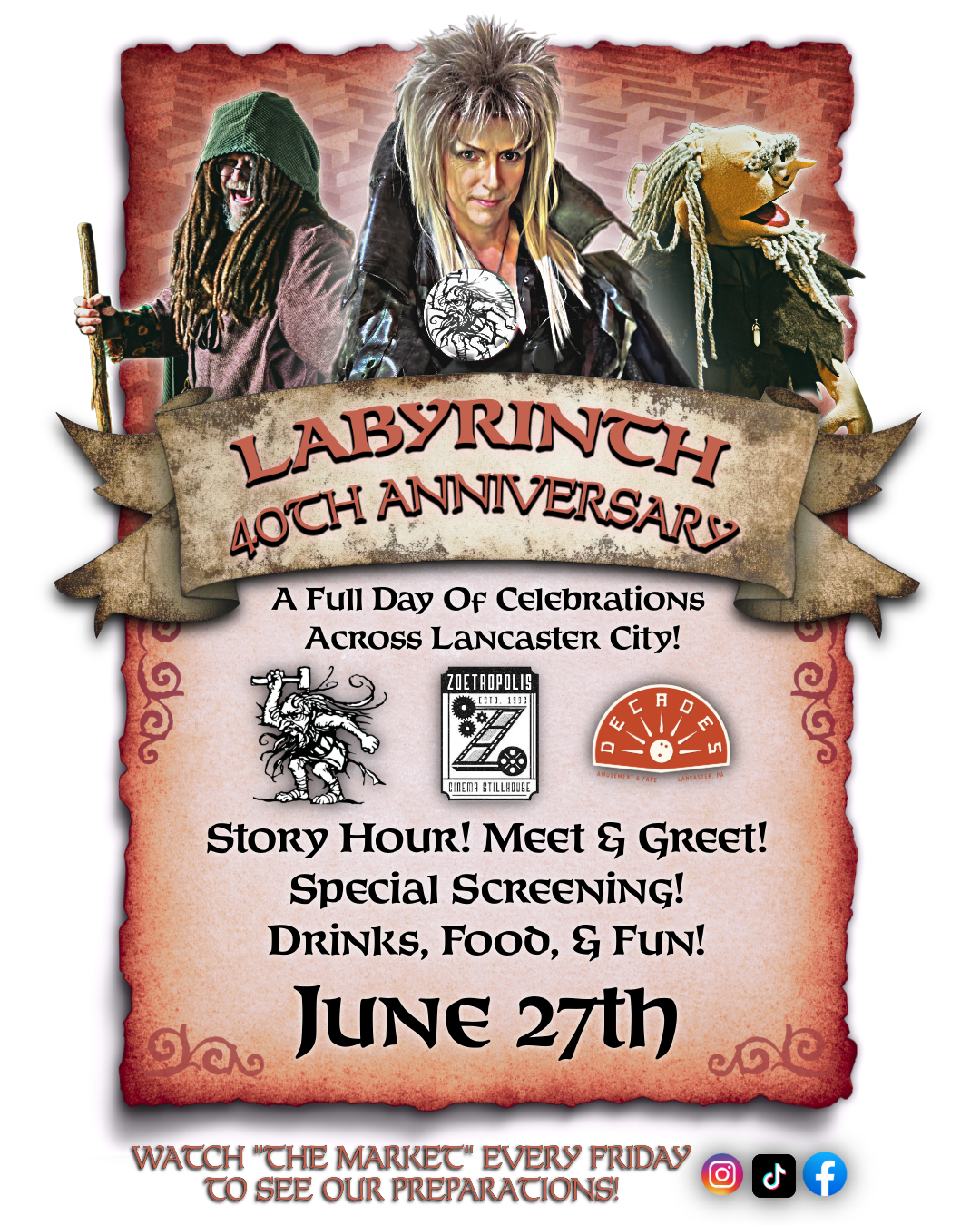 Poster for Labyrinth 40th Anniversary