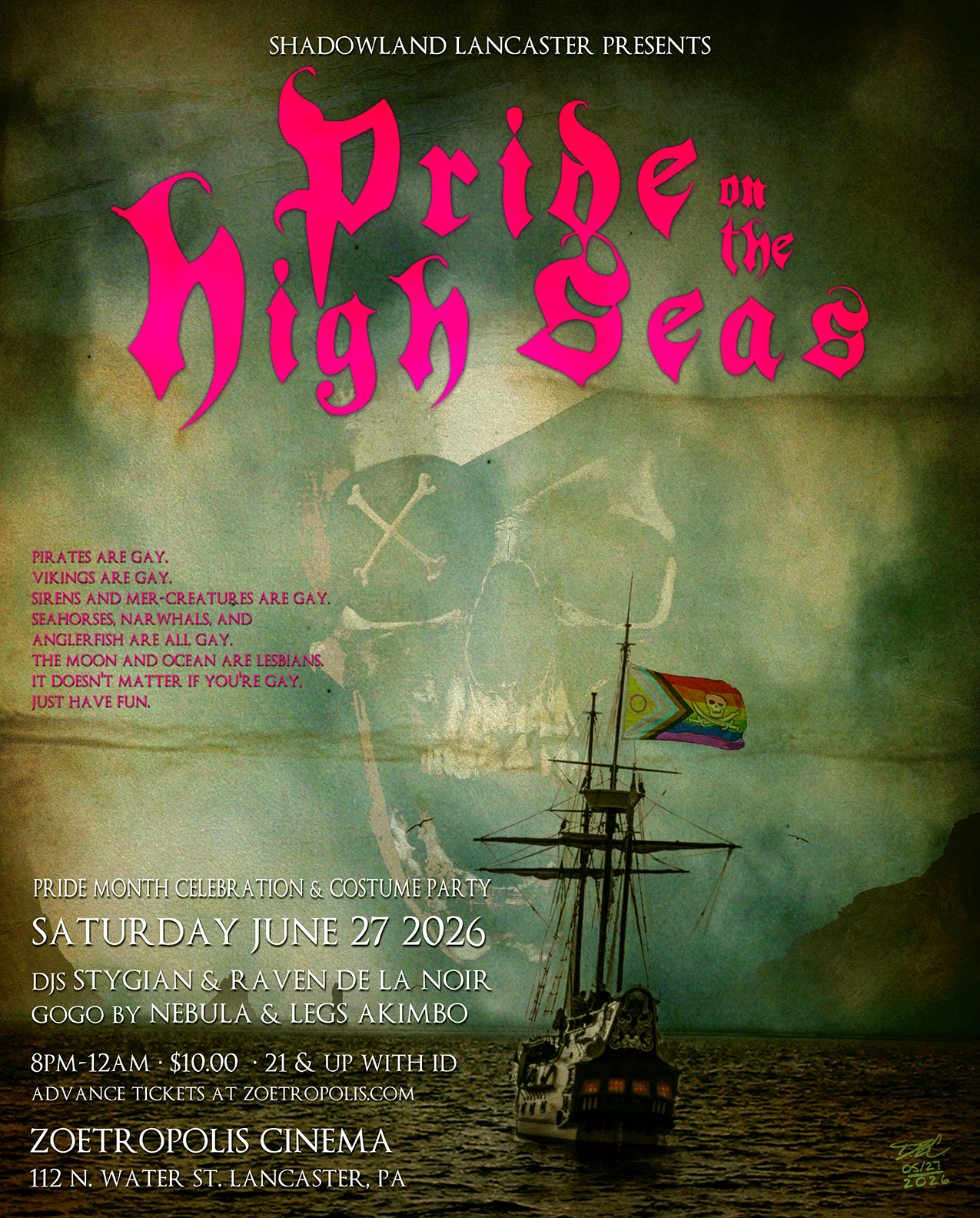 Poster for Shadowland: Pride on the High Seas