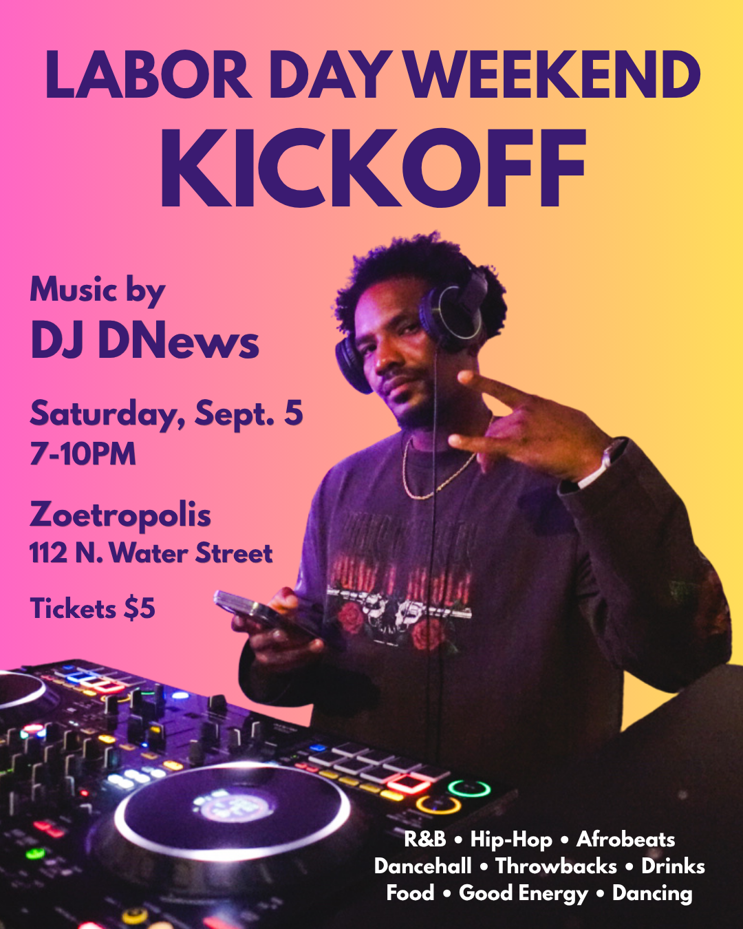 Poster for Labor Day Weekend Dance Party