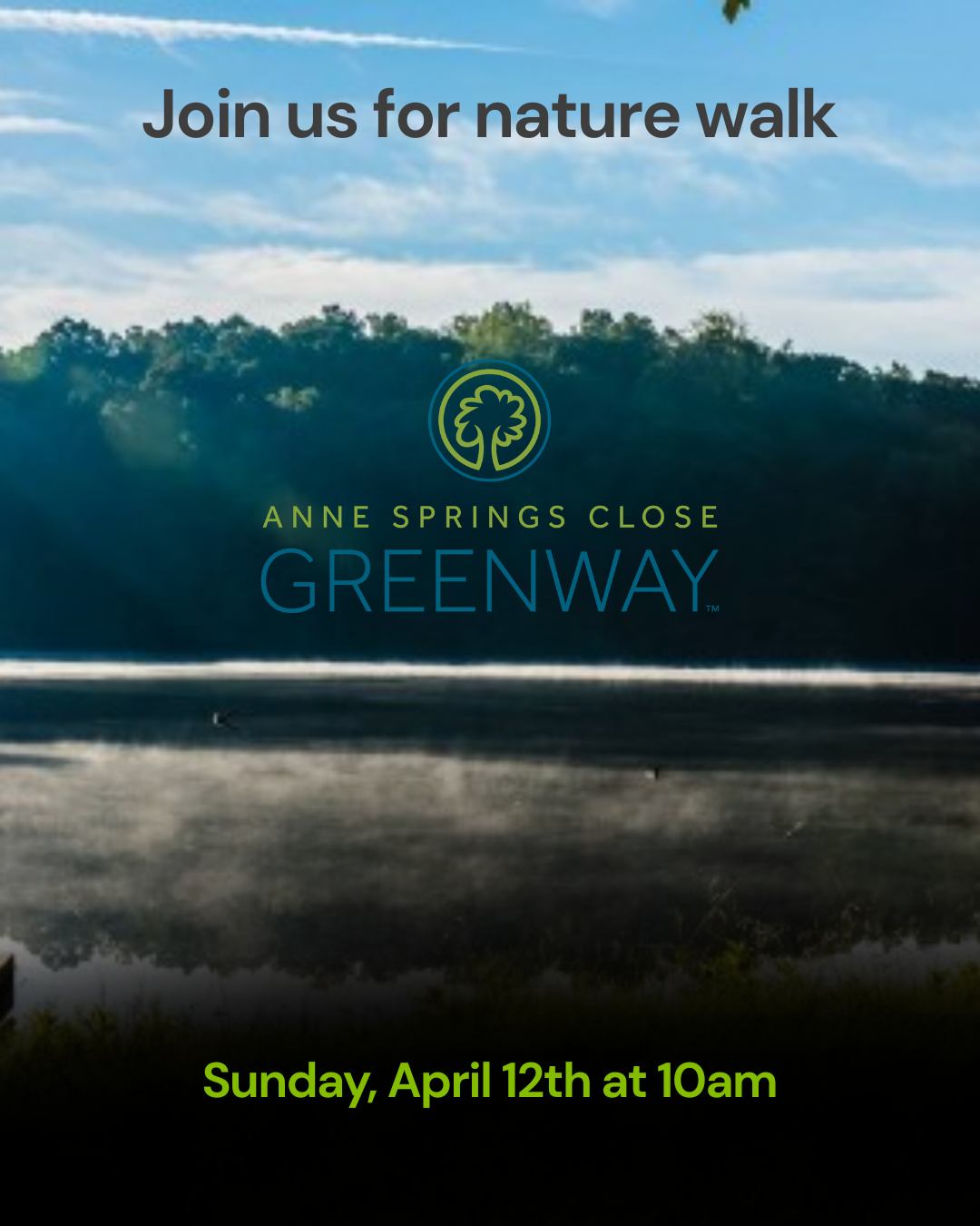 Poster for CIFS: ASG Greenway Nature Walk & Poetry Writing