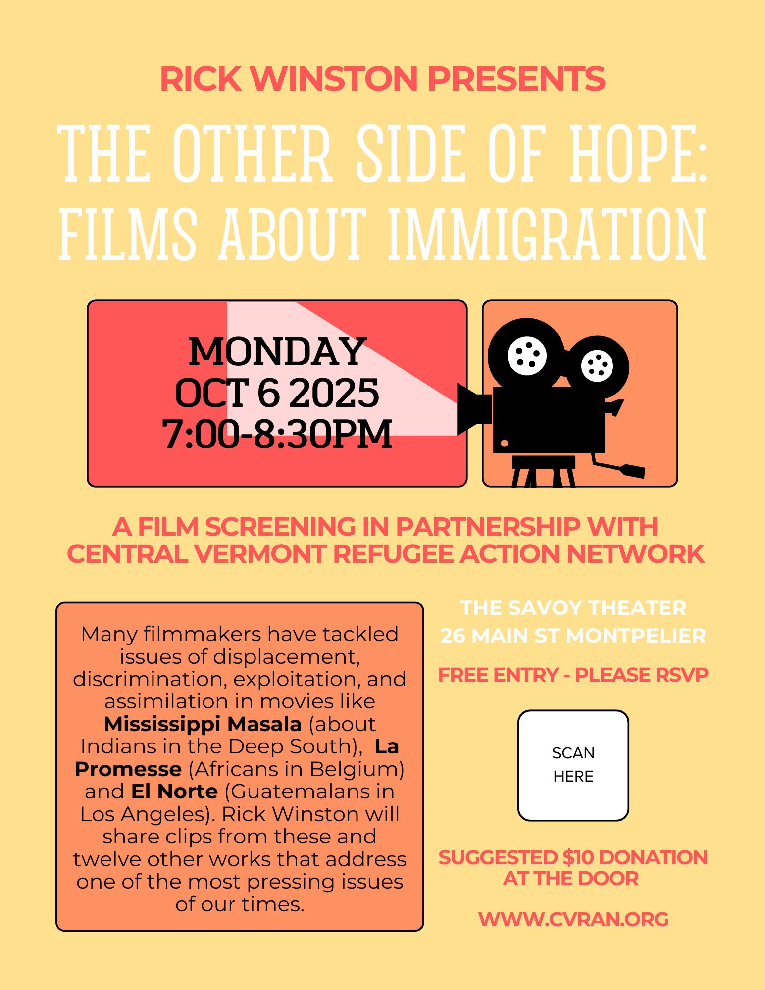 Poster for The Other Side of Hope: Films About Immigration