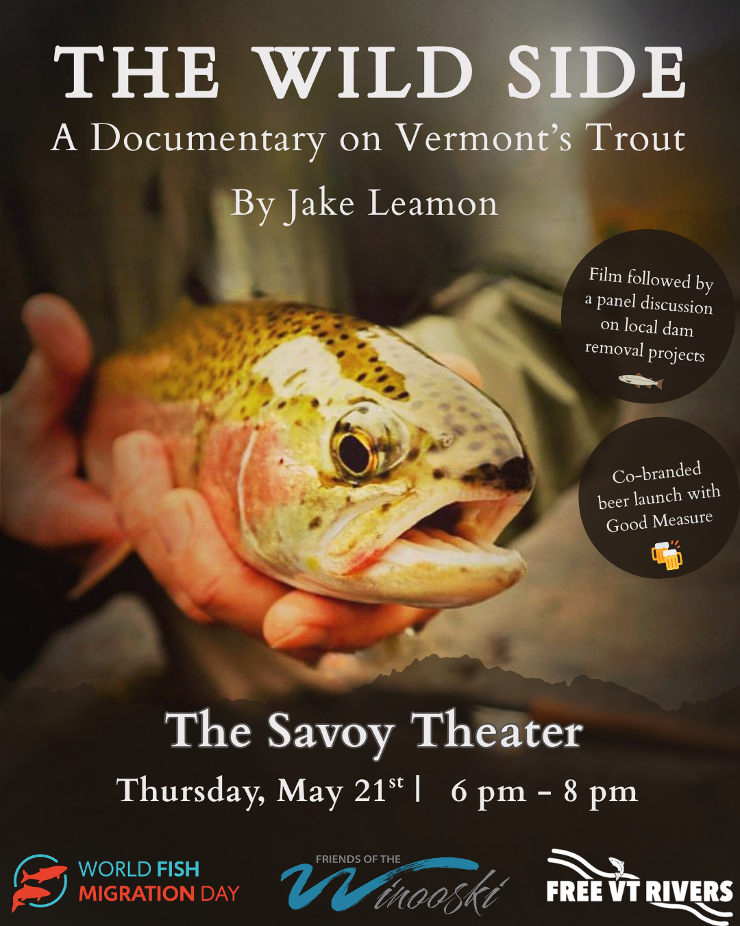 Poster for The Wild Side: A Documentary on Vermont’s Trout