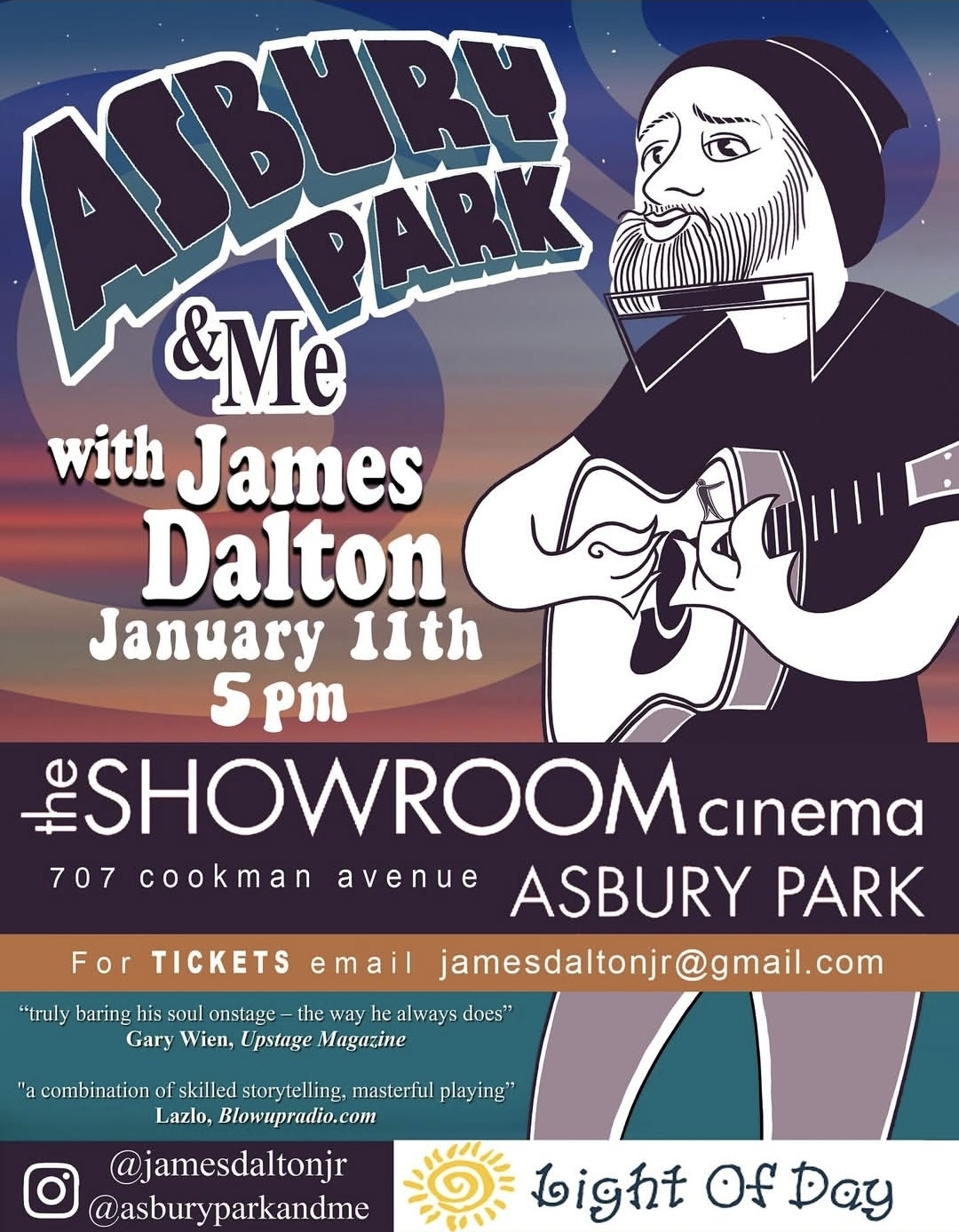 Poster for Asbury Park & Me with James Dalton