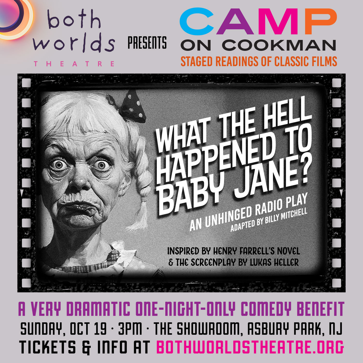 Poster for CAMP on Cookman “What The Hell Happened to Baby Jane?”