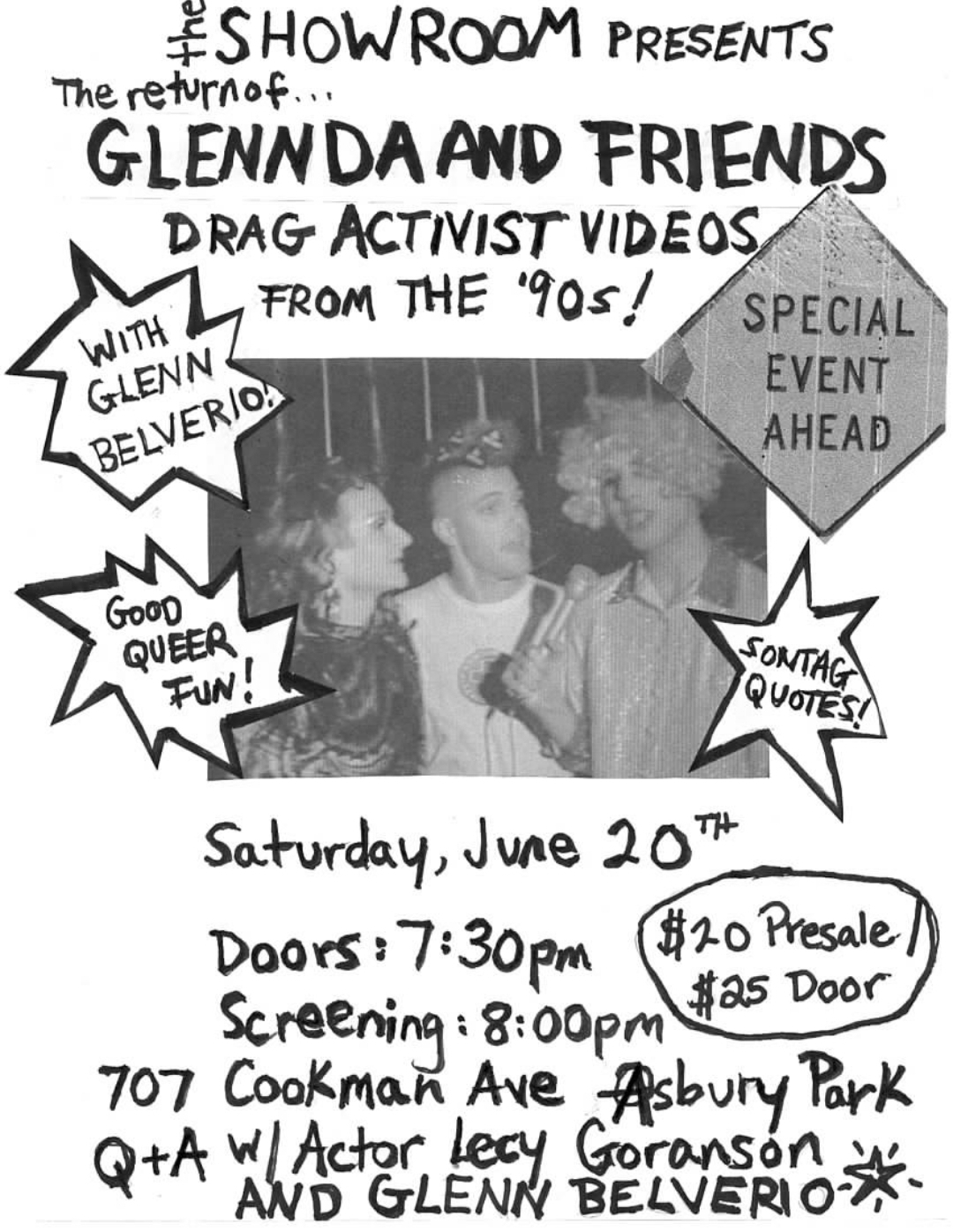 Poster for Glennda and Friends: Drag Activist Videos from the ’90s