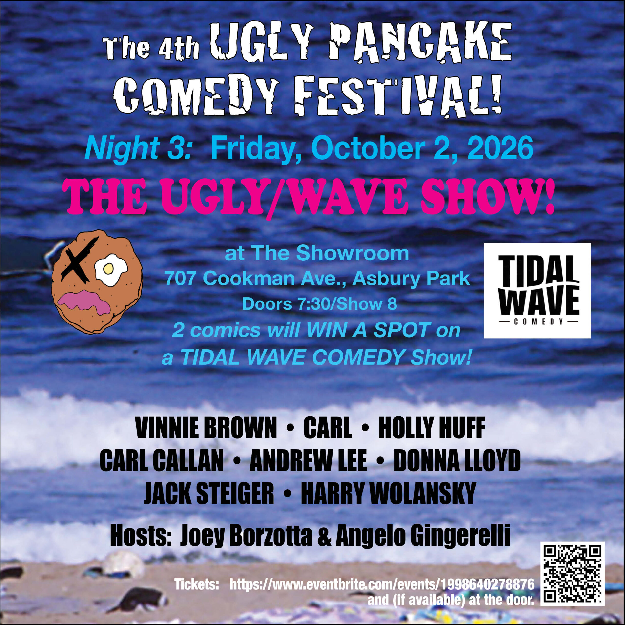 Poster for 4th UGLY PANCAKE COMEDY FESTIVAL – Night 3: The Ugly Wave Show