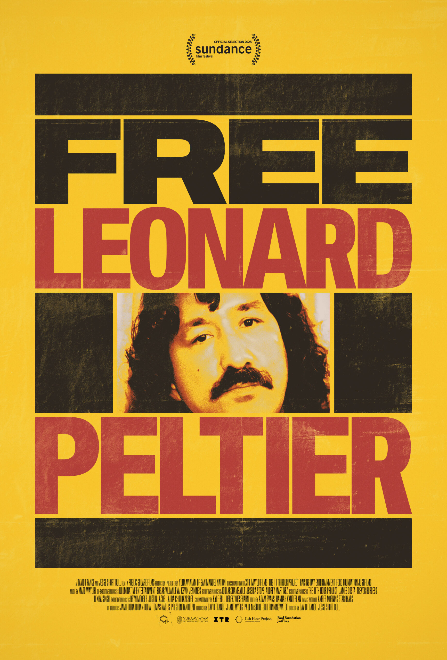 Poster for Free Leonard Peltier x Native Arts and Culture Foundation