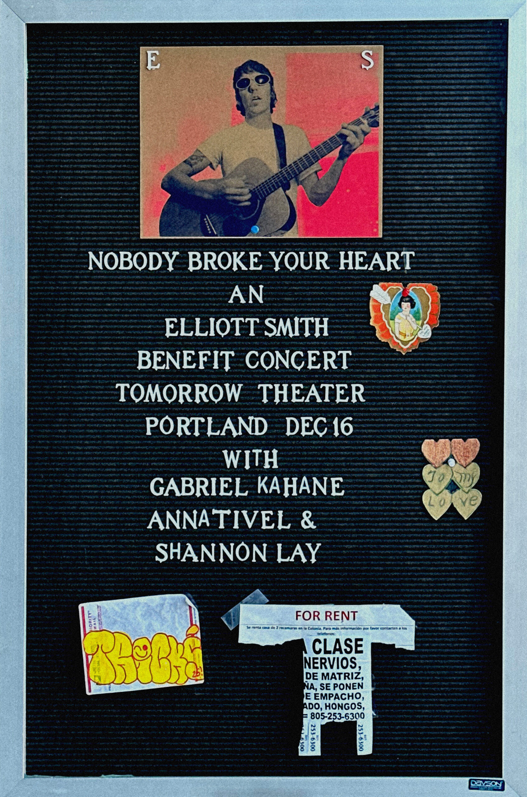 Poster for Nobody Broke Your Heart: An Elliott Smith Benefit Concert