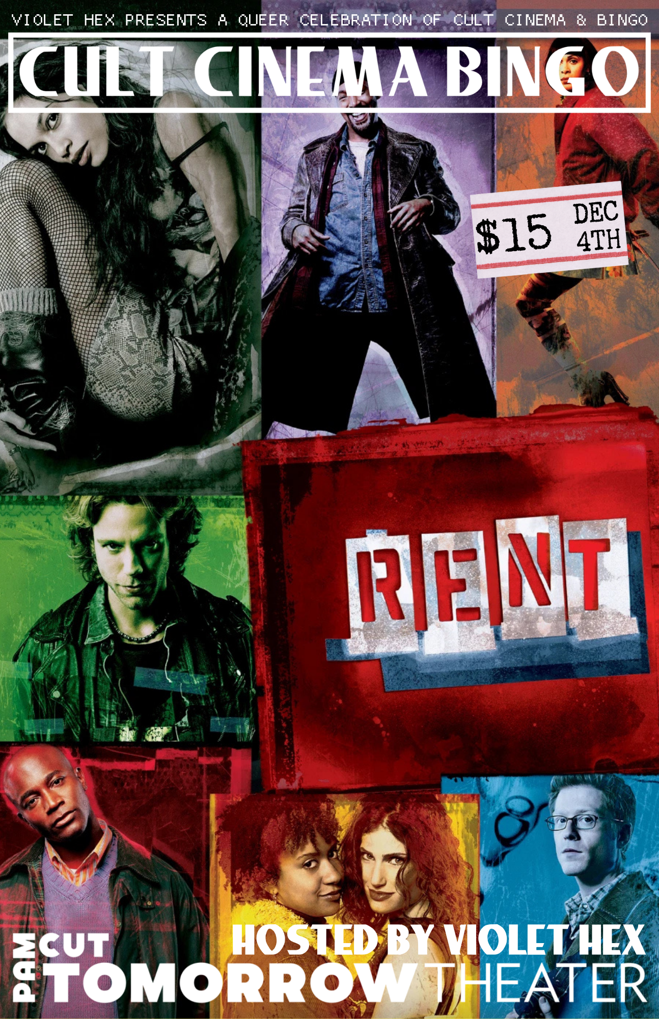 RENT Movie Bingo poster