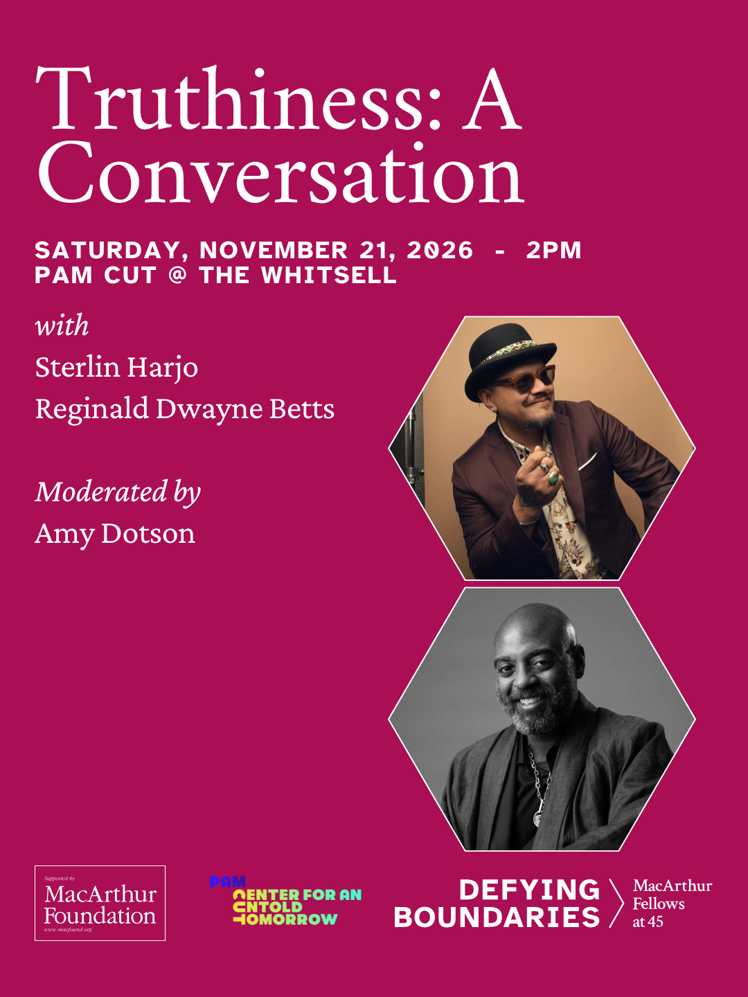 Poster for TRUTHINESS: Featuring Sterlin Harjo + Reginald Dwayne Betts