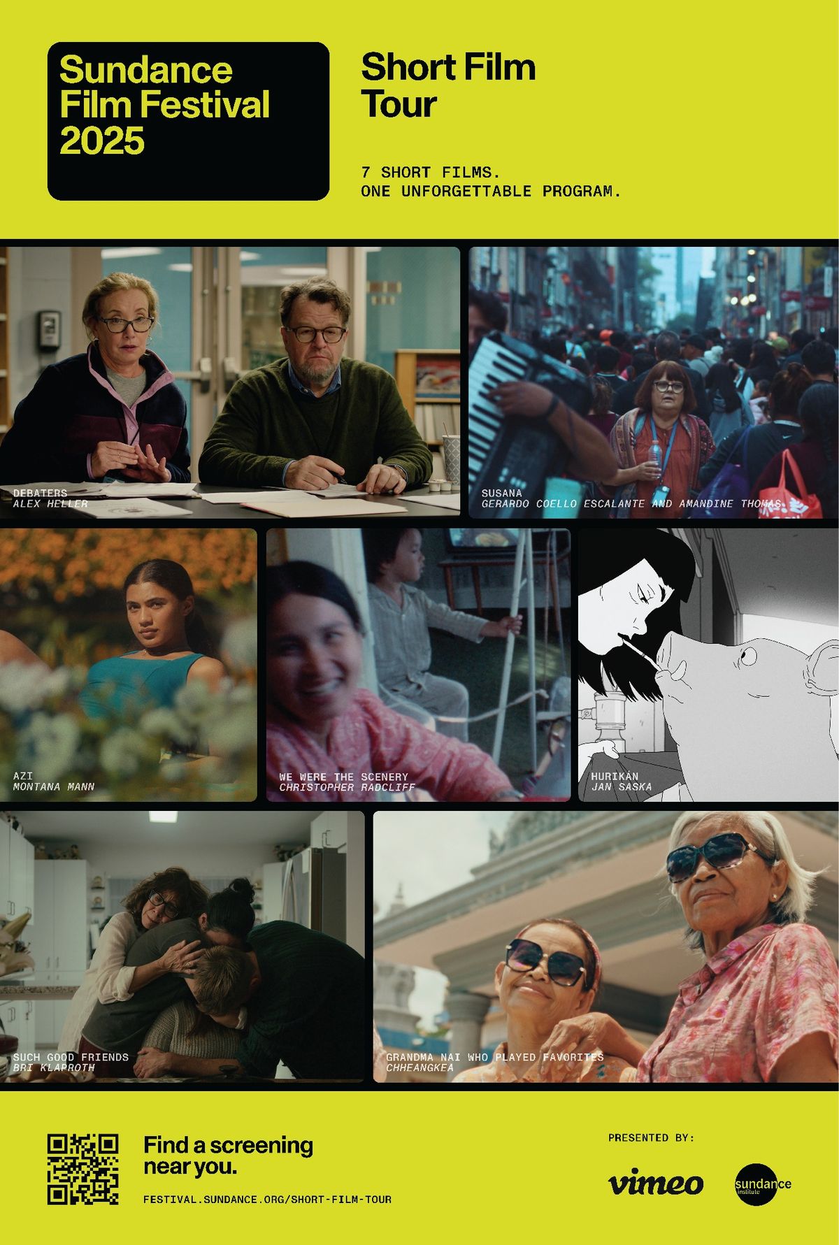 Poster for 2025 Sundance Film Festival Shorts Tour
