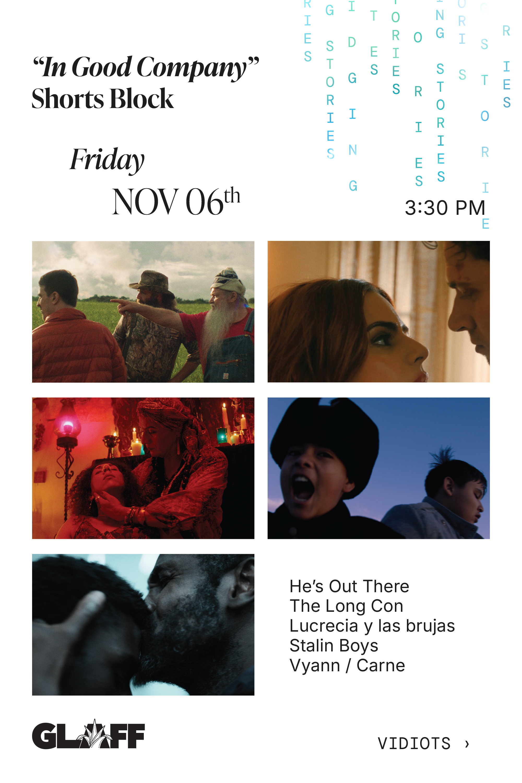 Poster for GuadaLAjara Film Festival – Shorts Block 2: IN GOOD COMPANY