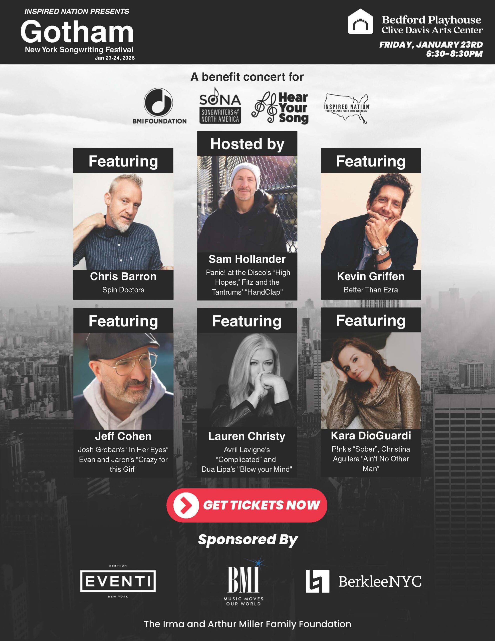 Poster for Gotham New York Songwriting Festival