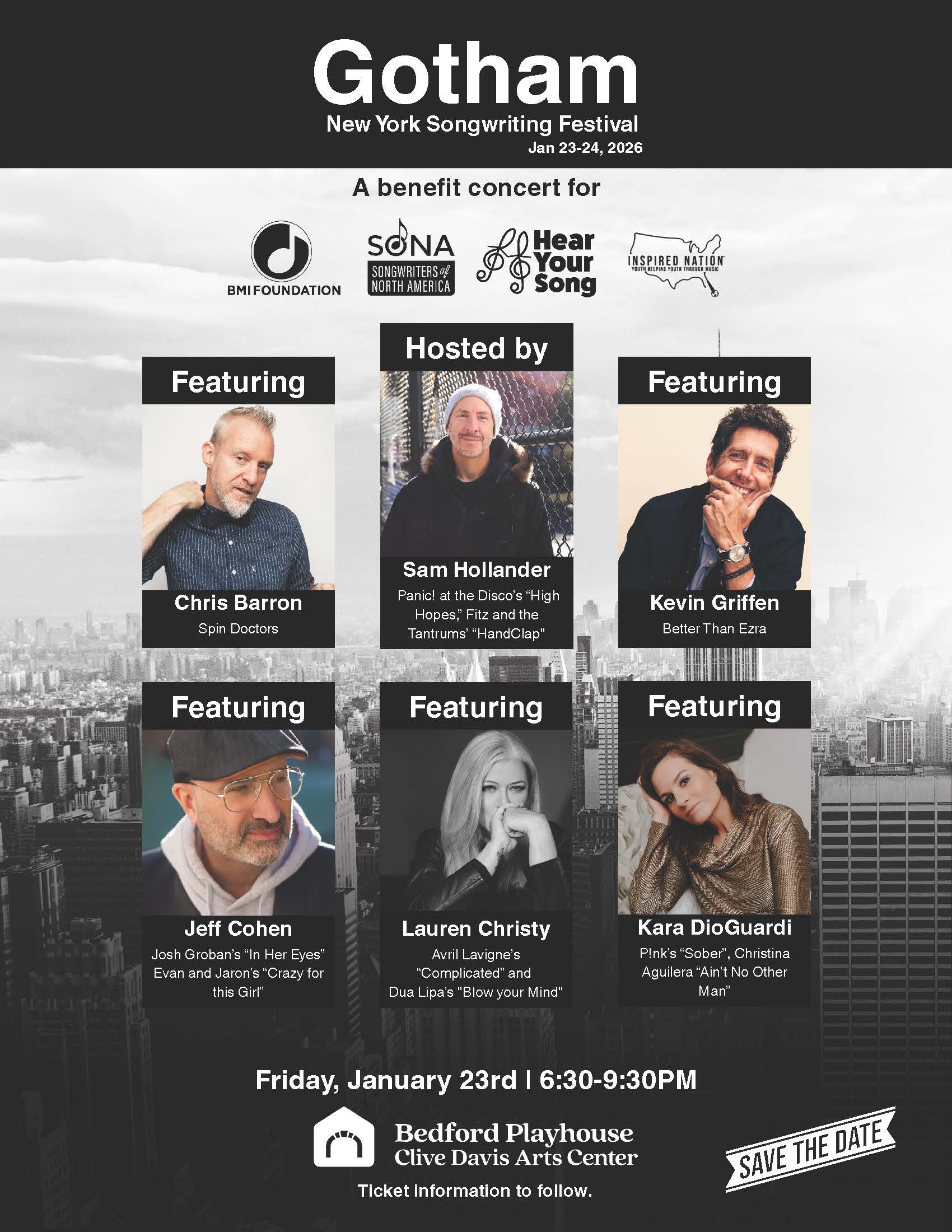 Poster for Gotham New York Songwriting Festival