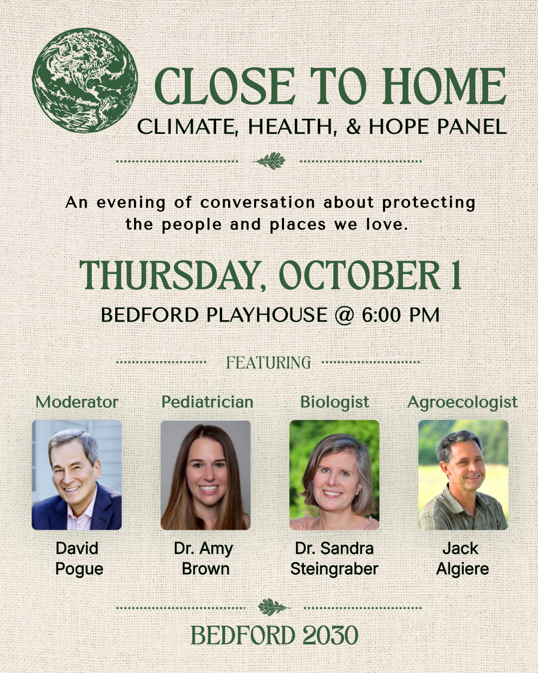 Poster for Close to Home: Climate, Health and Hope