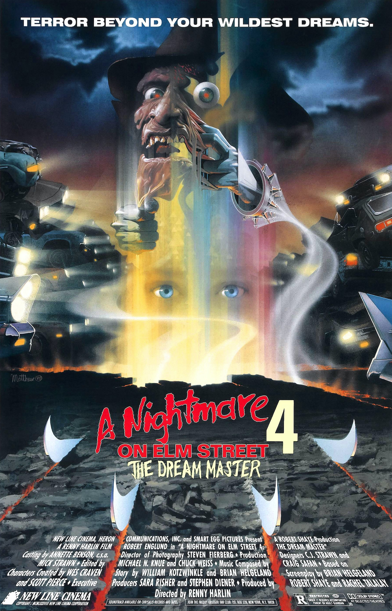 Poster for A Nightmare on Elm Street 4: The Dream Master