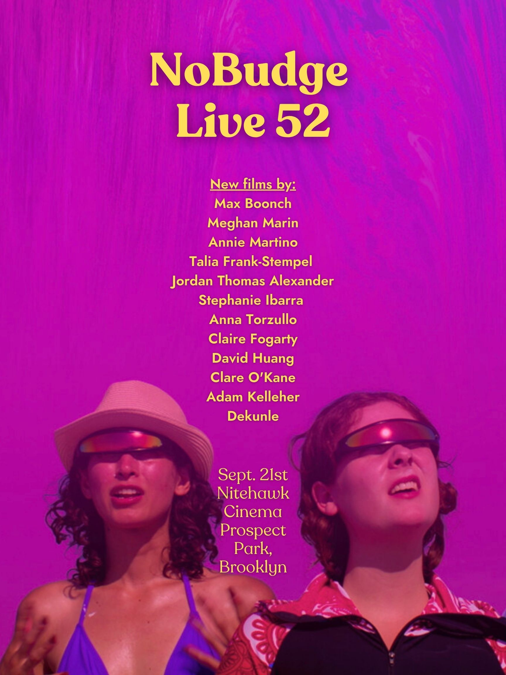 Poster for NoBudge Live 52