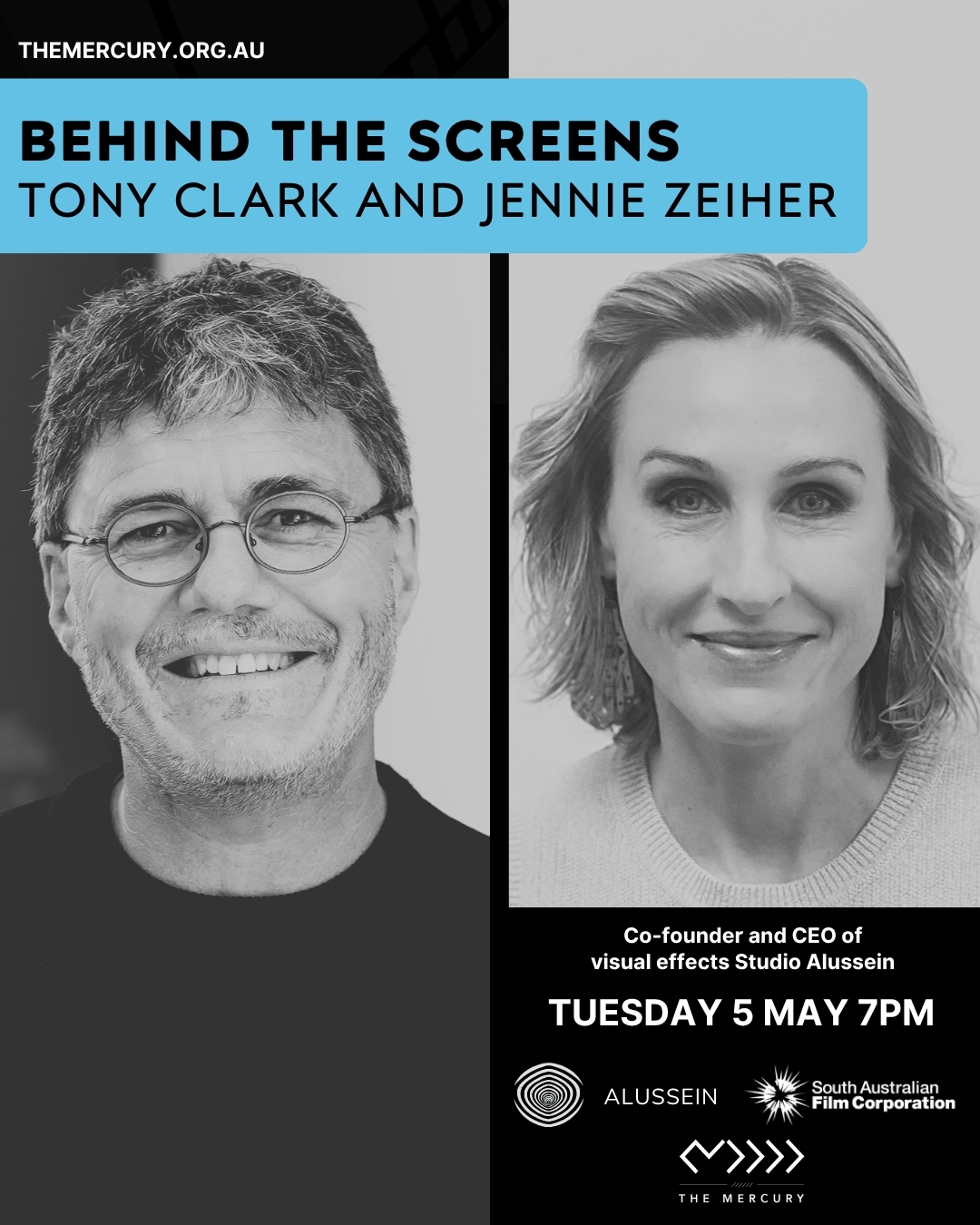 Poster for Behind the Screens with Tony Clark and Jennie Zeiher